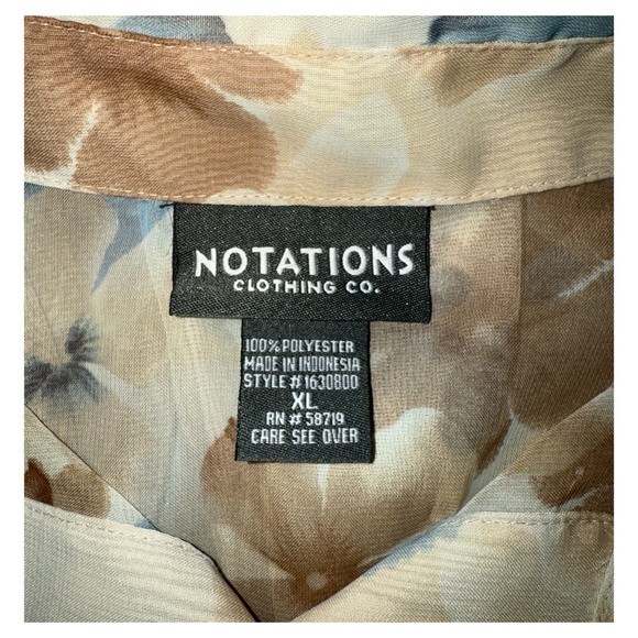 Notations Clothing Co. - Sheer Floral Button Down Blouse - Size XL - Picture 5 of 7